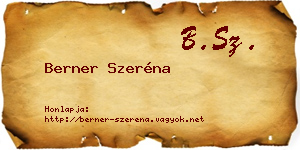 Berner Szeréna névjegykártya